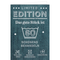 60. Geburtstag große A4 XXL Karte mit Umschlag...