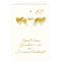 Diamanthochzeit Glückwunschkarte mit Briefumschlag...