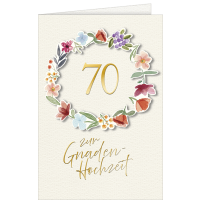 70. Hochzeitstag Gnadenhochzeit Glückwunschkarte mit...