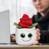 Schmoozies® Evergreenies® Rose Blume Tabletreiniger Displayreiniger Unterseite aus Mikrofaser