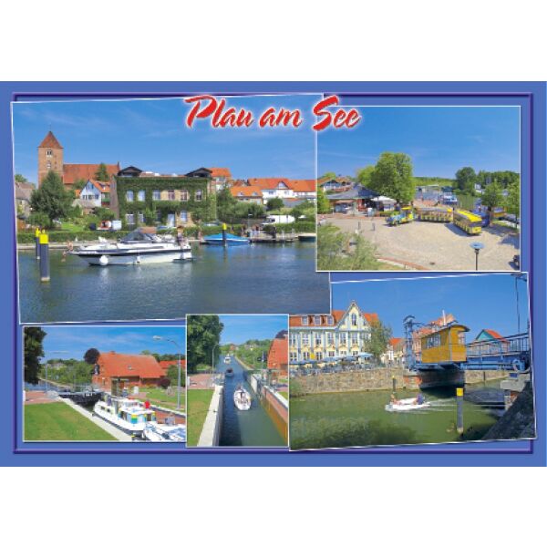 Plau am See Mecklenburgische Seenplatte Postkarte 5 Aufnahmen
