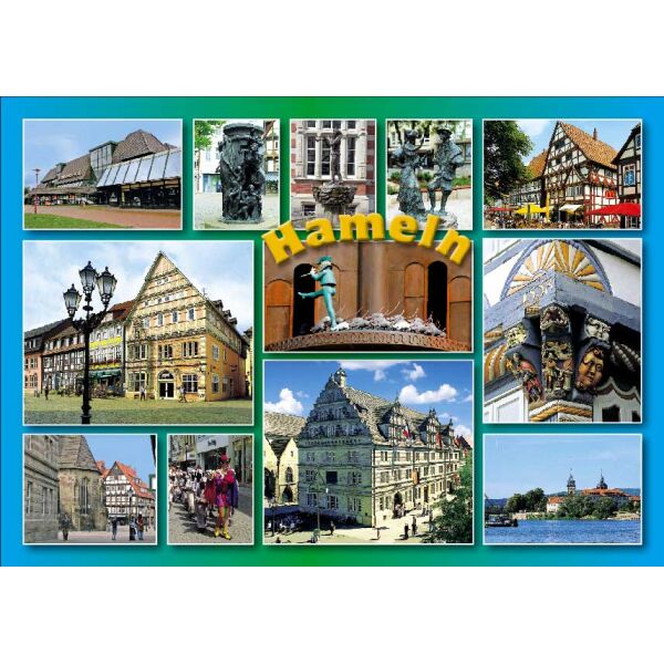 Hameln Niedersachsen Postkarte Ansichtskarte Querformat