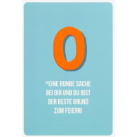 Zahlengeburtstag unverpackte Glückwunschkarte mit...