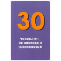 30. Geburtstag unverpackte Glückwunschkarte mit...
