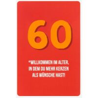 60. Geburtstag unverpackte Glückwunschkarte mit...