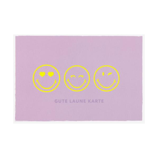 Allgemeine Wünsche unverpackte Glückwunschkarte mit Briefumschlag  Gute Laune Karte, Smileys  HAPPY PAPER