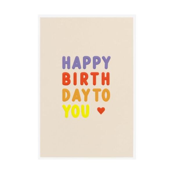 Geburtstag unverpackte Glückwunschkarte mit Briefumschlag  Happy Birthday to you  HAPPY PAPER
