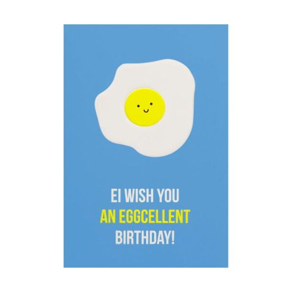 Geburtstag unverpackte Glückwunschkarte mit Briefumschlag  Ei wish you an eggcellent Birthday  HAPPY PAPER