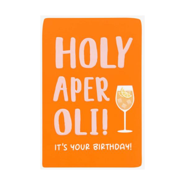 Geburtstag unverpackte Glückwunschkarte mit Briefumschlag  Holy Aperoli! It´s your Birthday  HAPPY PAPER