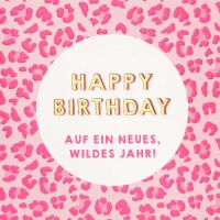 Geburtstag Quadratische unverpackte Glückwunschkarte...