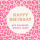 Geburtstag Quadratische unverpackte Glückwunschkarte mit Briefumschlag  Pinkes Leo auf ein neues wildes Jahr Happy Birthday  HAPPY PAPER