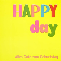 Geburtstag Quadratische unverpackte Glückwunschkarte...