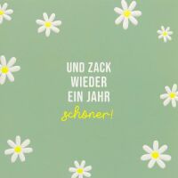 Geburtstag Quadratische unverpackte Glückwunschkarte...