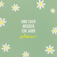 Geburtstag Quadratische unverpackte Glückwunschkarte...