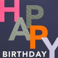 Geburtstag Quadratische unverpackte Glückwunschkarte...