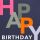 Geburtstag Quadratische unverpackte Glückwunschkarte mit Briefumschlag  buntes Happy Birthday  HAPPY PAPER