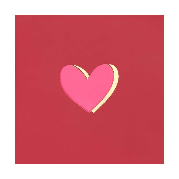 Liebe Valentinstag Quadratische unverpackte Glückwunschkarte mit Briefumschlag  Herz  HAPPY PAPER