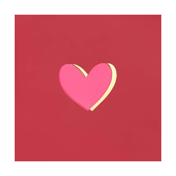 Liebe Valentinstag Quadratische unverpackte Glückwunschkarte mit Briefumschlag  Herz  HAPPY PAPER