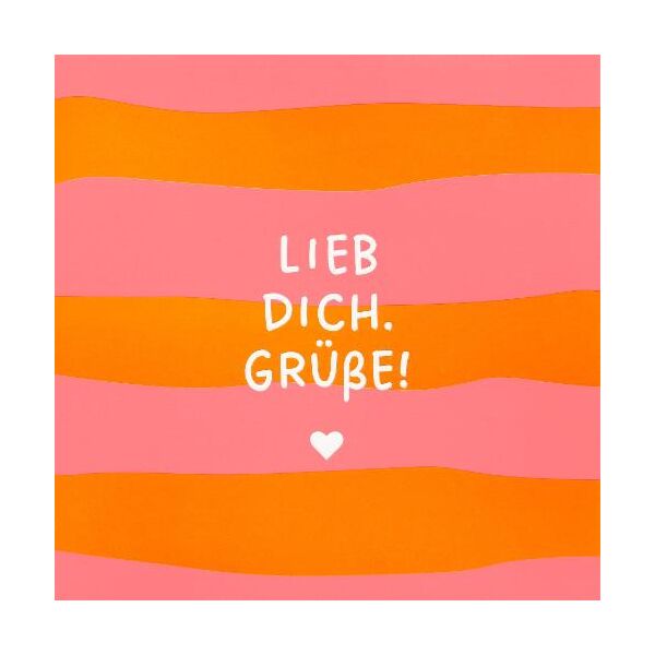Liebe Valentinstag Quadratische unverpackte Glückwunschkarte mit Briefumschlag  Lieb Dich. Grüße!  HAPPY PAPER