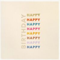 Geburtstag Quadratische unverpackte Glückwunschkarte...