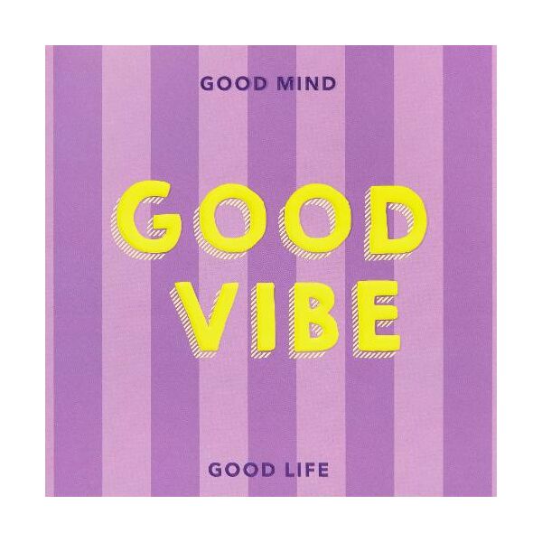 Allgemeine Wünsche Quadratische unverpackte Glückwunschkarte mit Briefumschlag  Good vibe good mind good life  HAPPY PAPER