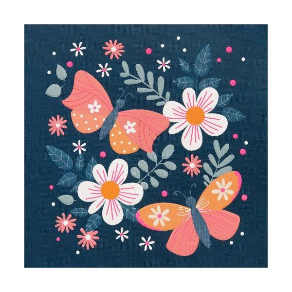 Ohne Text Quadratische unverpackte Glückwunschkarte mit Briefumschlag  Schmetterlinge mit Blumen  HAPPY PAPER