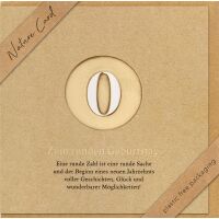 Zahlengeburtstag Nature Cards quadratische unverpackte...