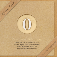 Zahlengeburtstag Nature Cards quadratische unverpackte...