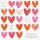 Allgemeine Wünsche FEELINGS Collection Quadratische unverpackte Glückwunschkarte mit Umschlag Herzen Alles Gute für dich