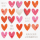 Allgemeine Wünsche FEELINGS Collection Quadratische unverpackte Glückwunschkarte mit Umschlag Herzen Alles Gute für dich