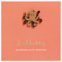 Geburtstag unverpackte quadratische Glückwunschkarte...