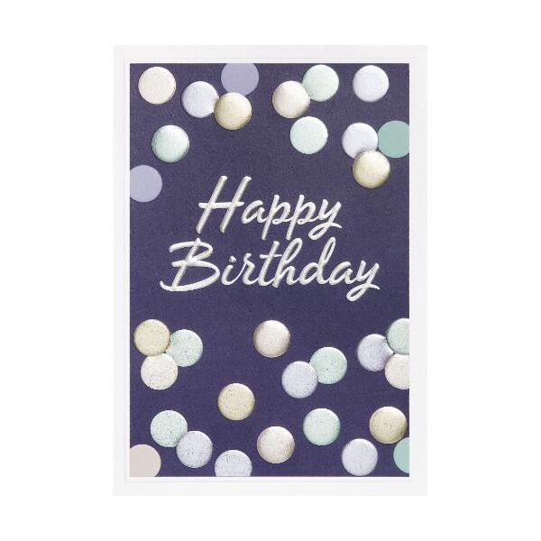 Geburtstag Prisma Collection unverpackte Glückwunschkarte mit Briefumschlag Happy Birthday Konfetti