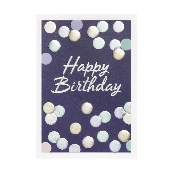 Geburtstag Prisma Collection unverpackte Glückwunschkarte mit Briefumschlag Happy Birthday Konfetti