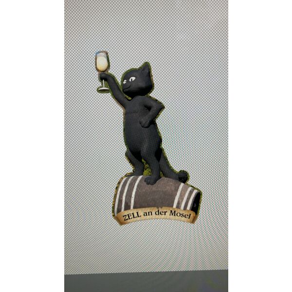 Zell an der Mosel Magnet Katze Weinglas Rotwein Katzenbuckel