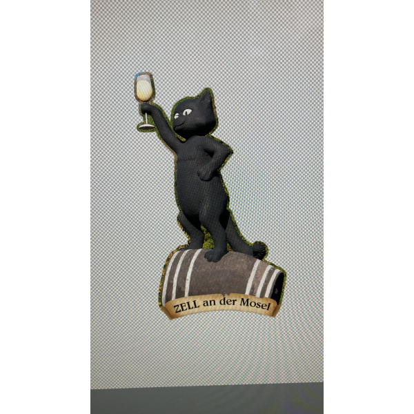 Zell an der Mosel Magnet Katze Weinglas Rotwein Katzenbuckel