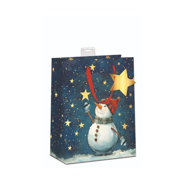 Weihnachten 6 Geschenktaschen Large / A4-Format  UVP € 23,70 Pro Tüte € 3,95 Schneemann Sterne