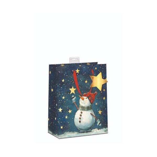 Weihnachten 6 Geschenktaschen Medium / A5-Format UVP € 17,70 Pro Tüte € 2,95 Schneemann Sterne