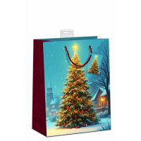 Weihnachten 10 Geschenktaschen sortiert Large A4-Format UVP 25,00€ pro Tüte 2,50 Zug Weihnachtsmann mit Schlitten Tannenbaum Weihnachtsmann vor Kamin