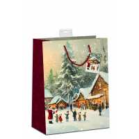 Weihnachten 10 Geschenktaschen sortiert Large A4-Format UVP 25,00€ pro Tüte 2,50 Zug Weihnachtsmann mit Schlitten Tannenbaum Weihnachtsmann vor Kamin