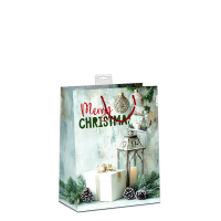 Weihnachten 10 Geschenktaschen sortiert Medium A5 UVP 19,50€ pro Tüte 1,95€ Merry Christmas Zuckerstange Holzdeko Geschenk mit Laterne