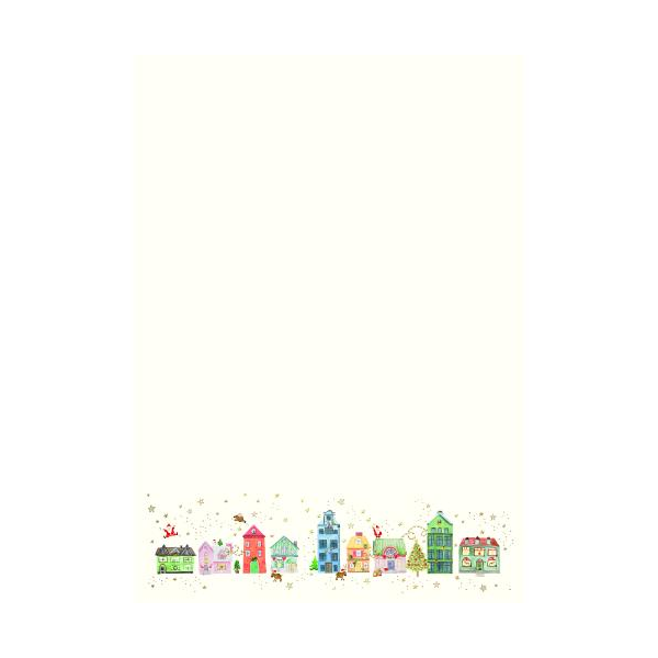 Weihnachten Skorpions Art DIN A4 Briefpapier  Häuser Panorama