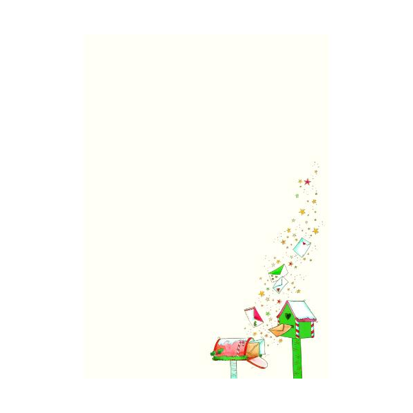 Weihnachten Skorpions Art DIN A4 Briefpapier  Briefkasten mit Briefen