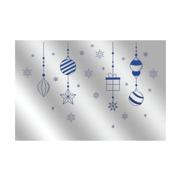 Weihnachten 5er-Beutel mit Umschläge Silber Christbaumschmuck  silbernes Glanzpapier blaue Metallicfolie
