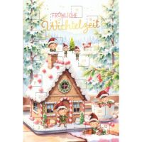 Adventskalender Adventskalenderkarte mit Briefumschlag...