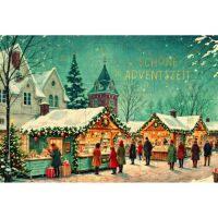Adventskalender Adventskalenderkarte mit Briefumschlag...