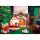 Adventskalender Adventskalenderkarte QR-Code-Rezepte DIN A5 süßes Weihnachtsmann an Kamin besinnliche Weihnachtszeit