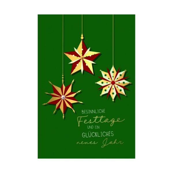 Weihnachten Handmade Weihnachtskarten mit Briefumschlag Sterne besinnliche Festtage glückliches neues Jahr