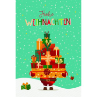 Weihnachtskarten mit Drehelement mit Briefumschlag...
