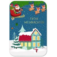 Weihnachten gestanzte Karte mit Innendruck und...
