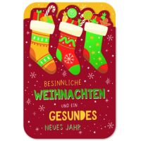 Weihnachten gestanzte Karte mit Innendruck und...